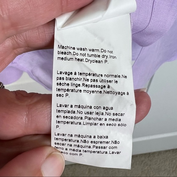 Hugo Boss Sharp Fit Lavender Long Sleeve Button Down Shirt Size 15 - Picture 9 of 10